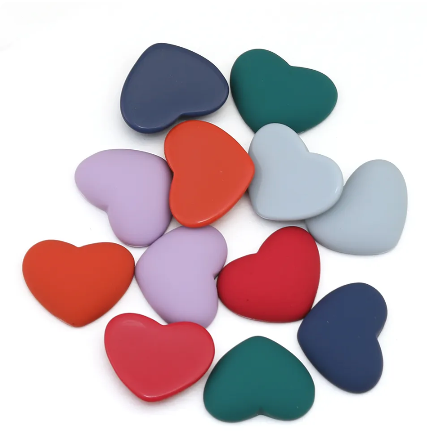 Matte Heart Centerpieces 17x21mm