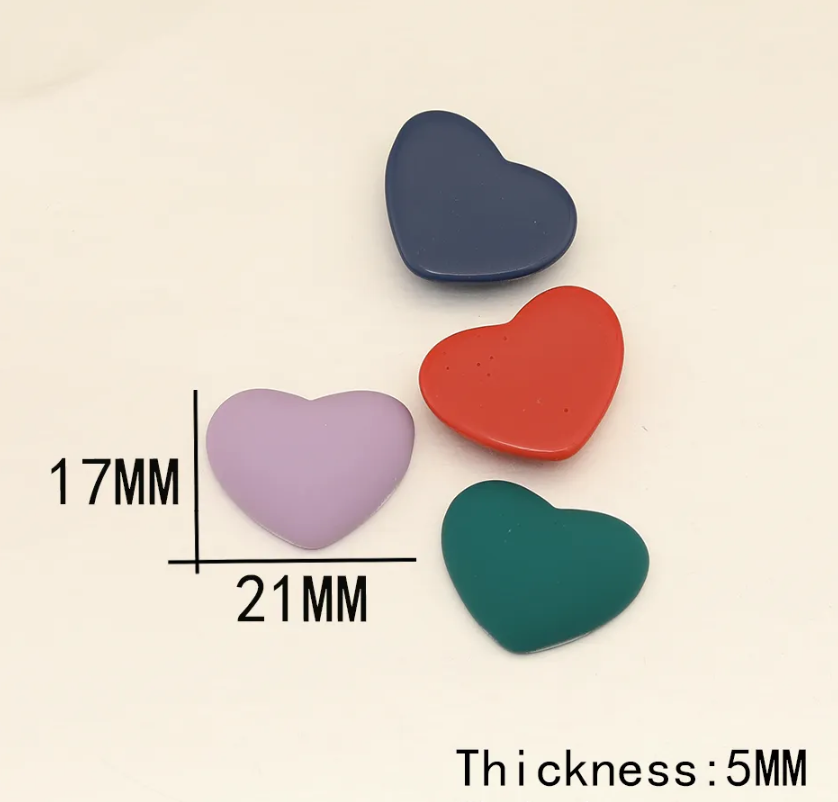 Matte Heart Centerpieces 17x21mm