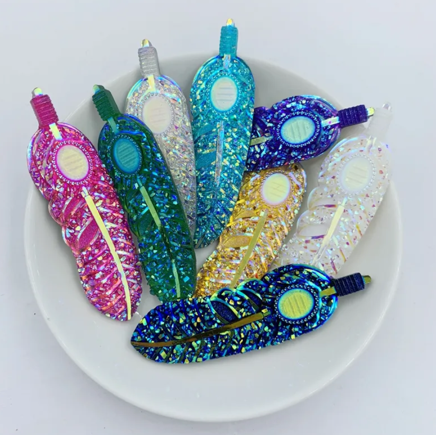 Assorted Color Feather Centerpieces 8 Pairs