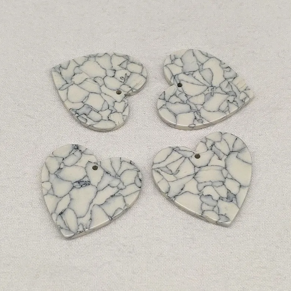 Heart Offwhite Slabs with Black Cracks 30mm