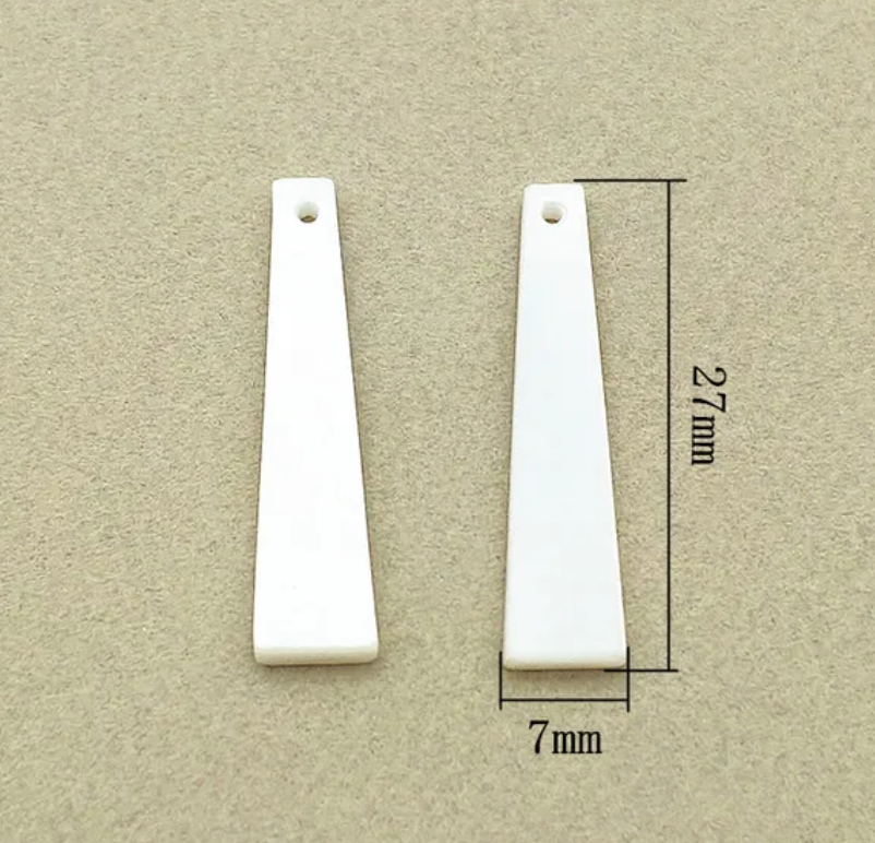 *PREORDER* Shell Slabs 27x7mm: 50 Pairs