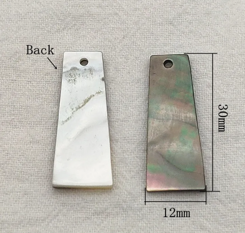 *PREORDER* Brown/Grey Shell Slabs 30x12mm: 25 Pairs