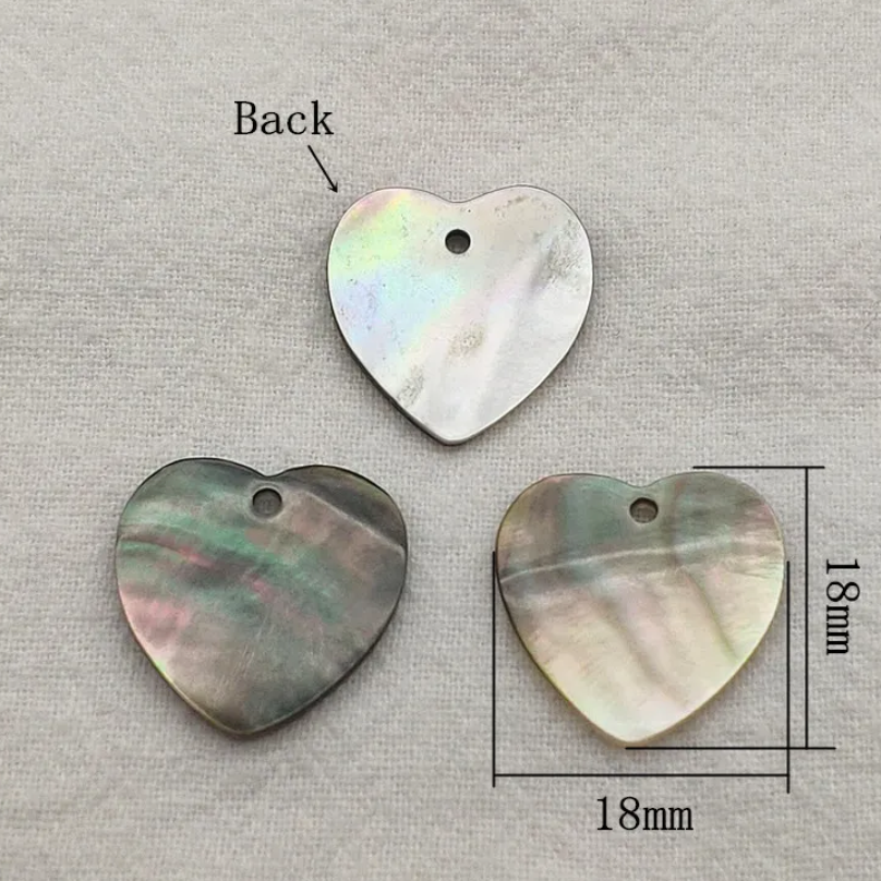 *PREORDER* Heart Brown/Grey Shell Slabs 18mm: 25 Pairs