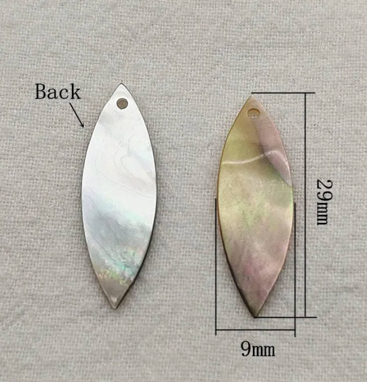 *PREORDER* Horseeye Brown/Grey Shell Slabs 29x9mm: 25 Pairs