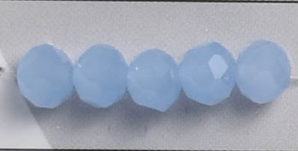 Baby Blue 3mm Rondelle Beads #39: Single Strand or 10 Strand Pack