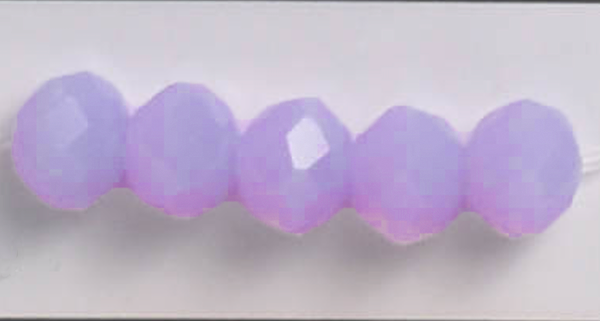 Lilac Clear 3mm Rondelle Beads #44: Single Strand or 10 Strand Pack