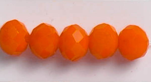 Vibrant Tangerine Orange 3mm Rondelle Beads #62: Single Strand or 10 Strand Pack