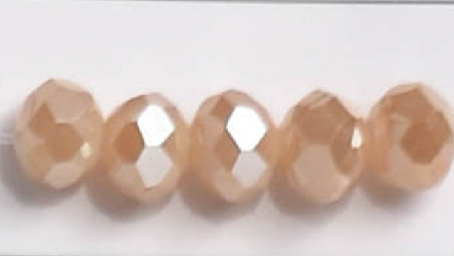 Creamy Beige 3mm Rondelle Beads #105: Single Strand or 10 Strand Pack