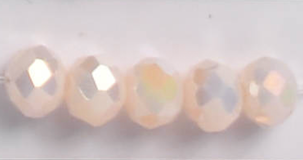 AB Pale Peach 3mm Rondelle Beads #148: Single Strand or 10 Strand Pack