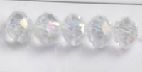 AB Clear 3mm Rondelle Beads #151: Single Strand or 10 Strand Pack