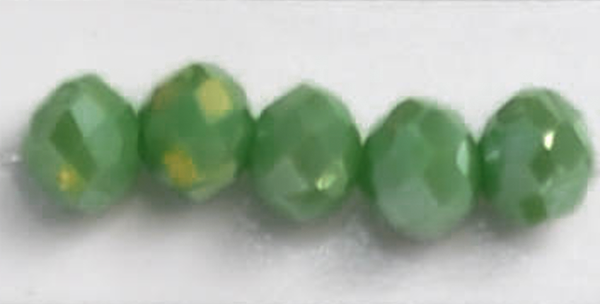 AB Green 3mm Rondelle Beads #204: Single Strand or 10 Strand Pack