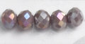 AB Purple Mauve 3mm Rondelle Beads #206: Single Strand or 10 Strand Pack