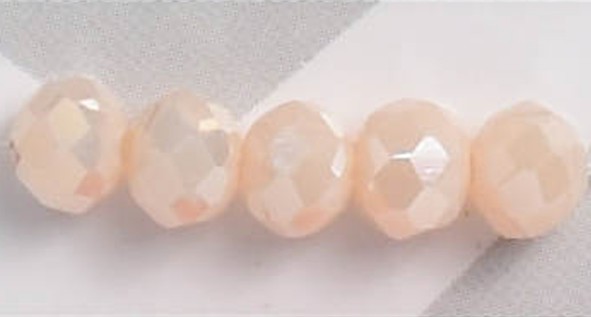 AB Peach 3mm Rondelle Beads #149: Single Strand or 10 Strand Pack