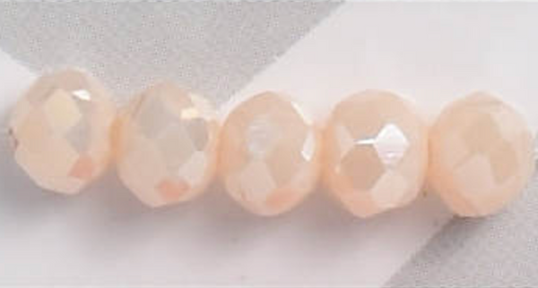 AB Peach 3mm Rondelle Beads #217: Single Strand or 10 Strand Pack