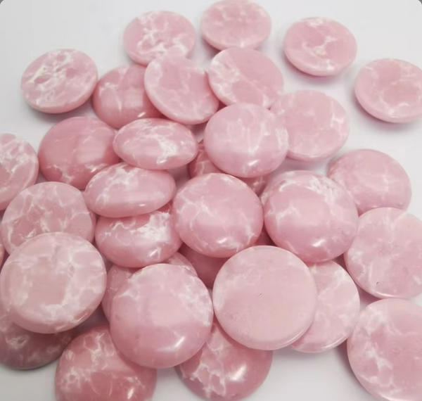 Pink Round Faux Stone Cabochon 14mm or 20mm