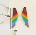 Rainbow Lightning Bolt Slab Wood Resin Centerpieces