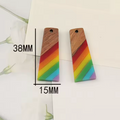 Rainbow Slab Wood Resin Centerpieces