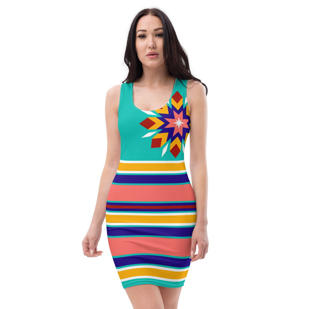 Native Print Sublimation Dress