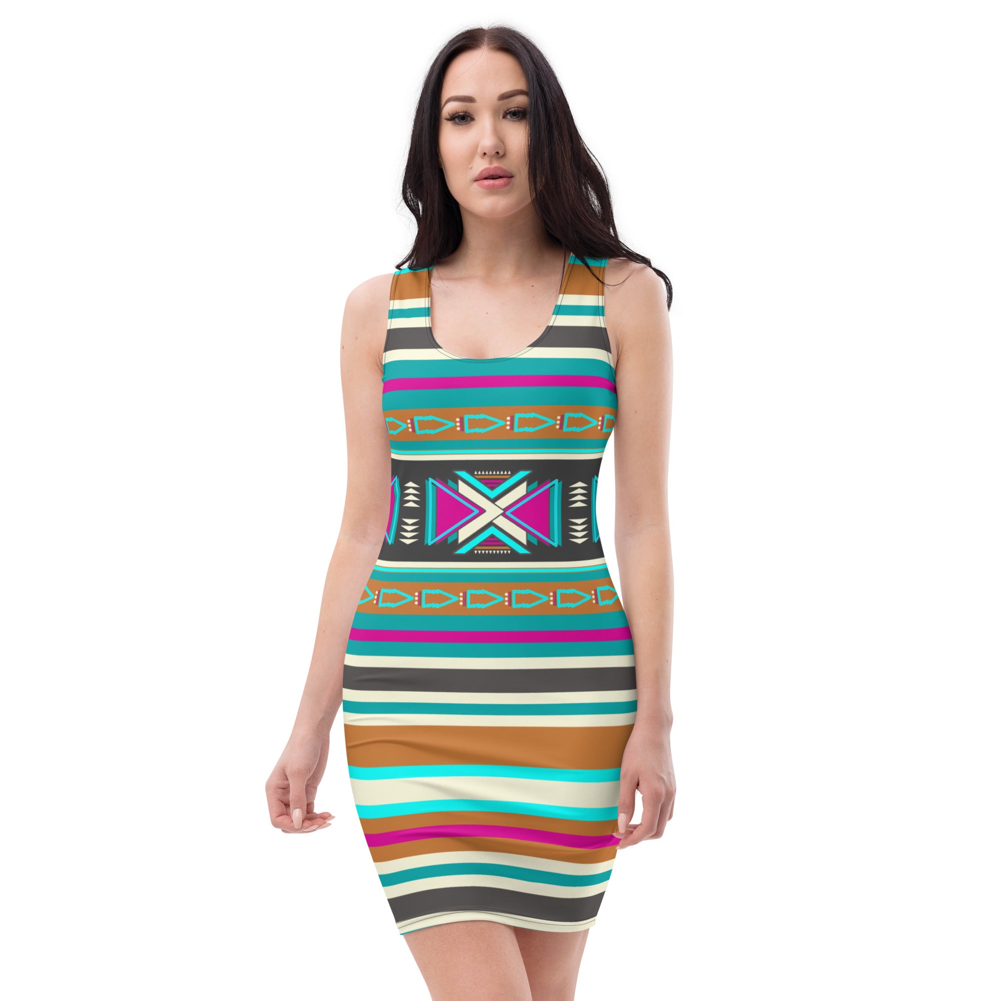 Native Print Sublimation Dress