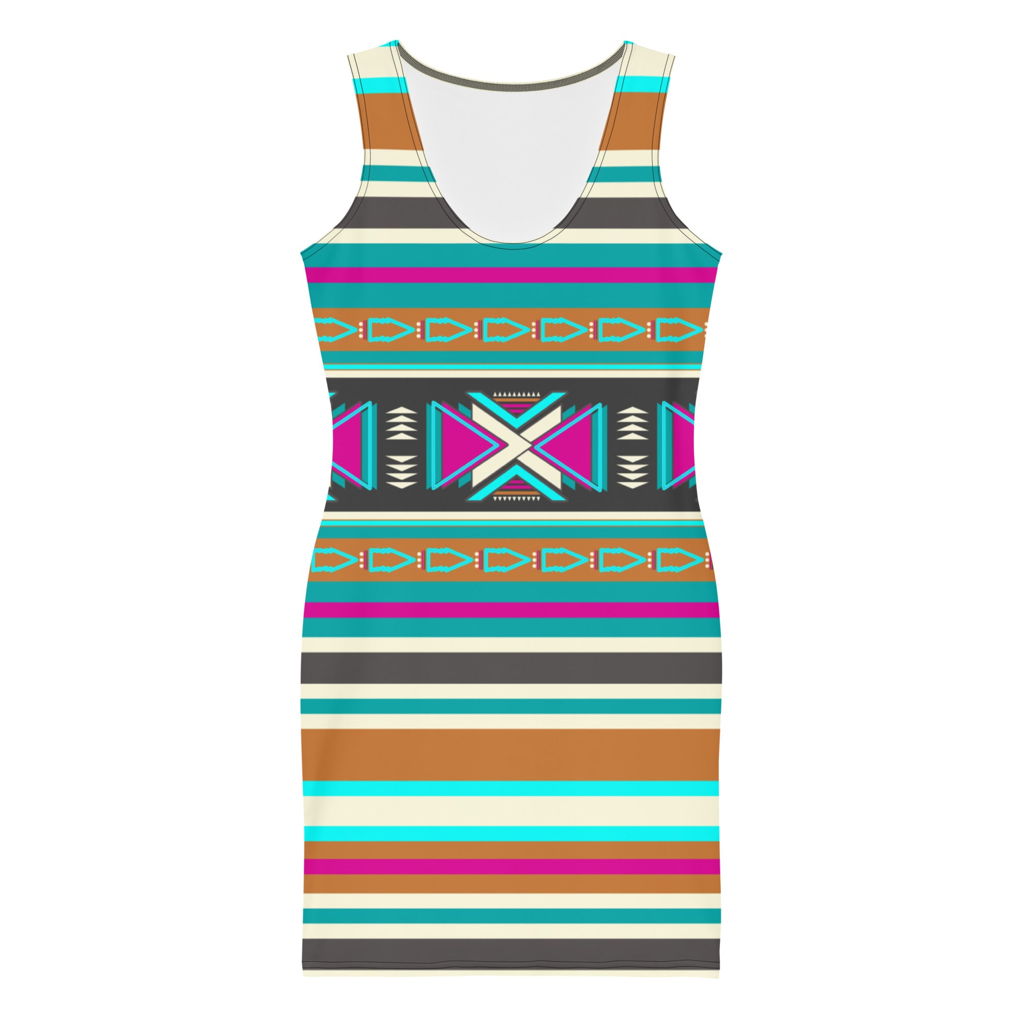 Native Print Sublimation Dress