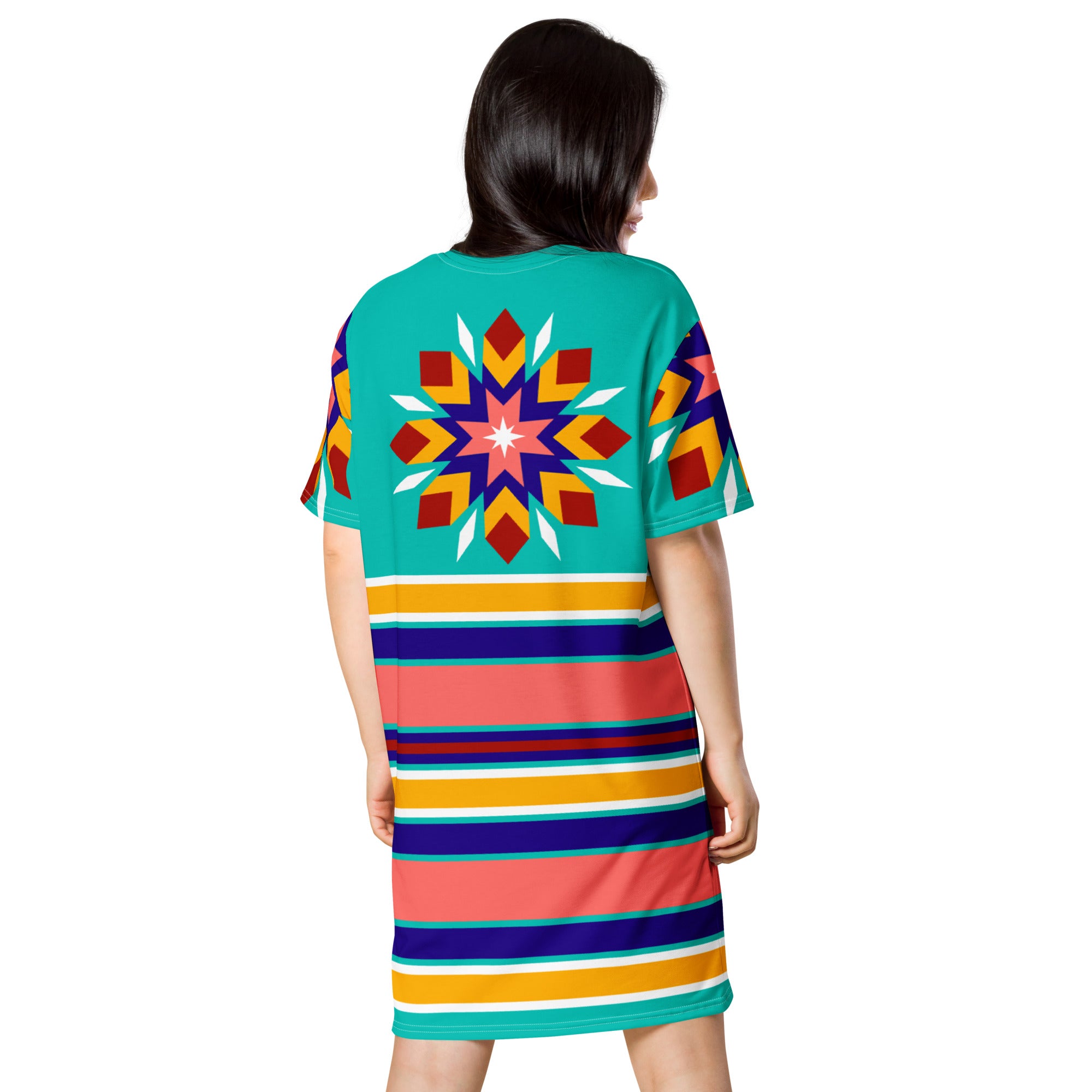 Native Print T-shirt dress