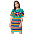 Native Print T-shirt dress