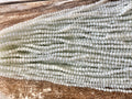 White 3mm Rondelle Beads #46: Single Strand or 10 Strand Pack
