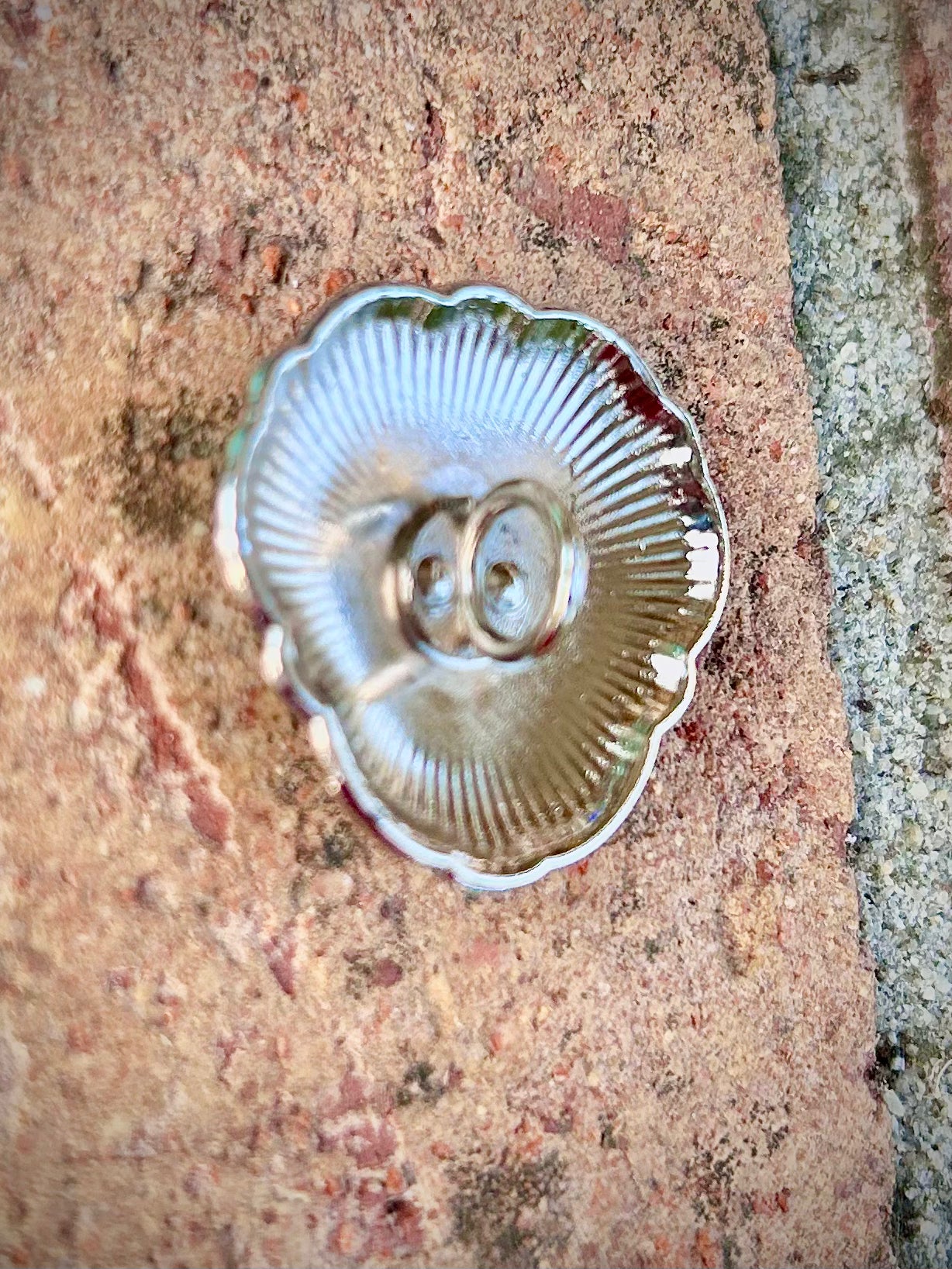 Heart Concho W/ Faux Turquoise Stone 30x29mm