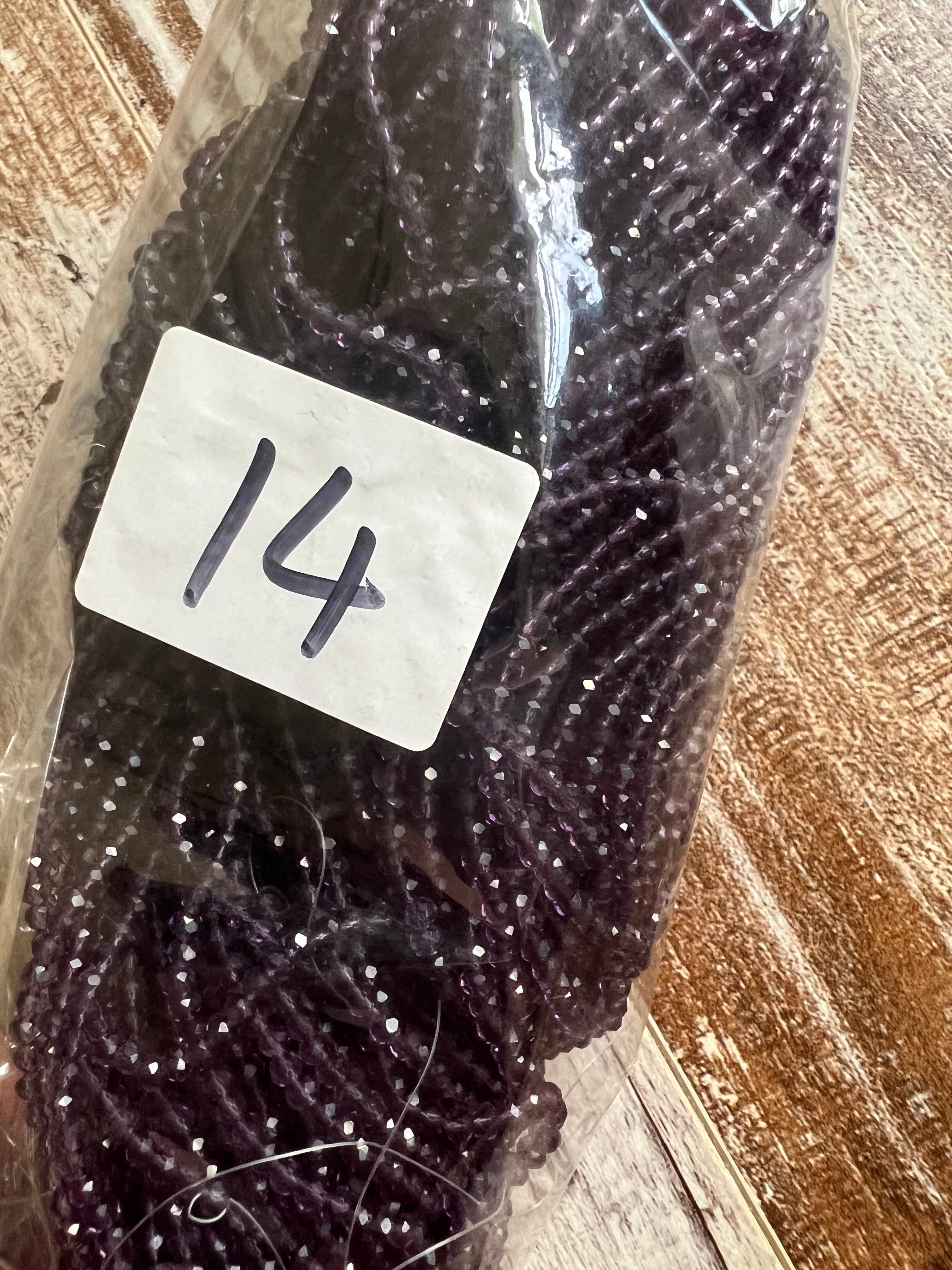 Amethyst 3mm Rondelle Beads #14: Single Strand or 10 Strand Pack