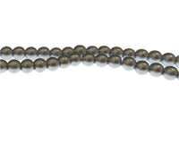 6mm Dark Platinum Glass Pearls