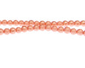 6mm Apricot Textured Glass Pearls