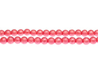 6mm Hot Pink Textured Glass Pearls