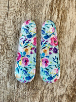 Handmade Slab Mint Floral 1.5 Inch Cab