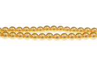 6mm Vanilla Gold Glass Pearls