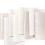 White Pearlescent Backing Set: 8 Pieces