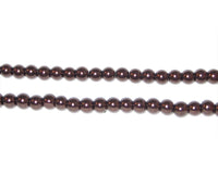 4mm Chocolate Glass Pearl Beads