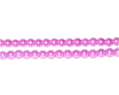 4mm Purple Pink Glass Pearl Beads