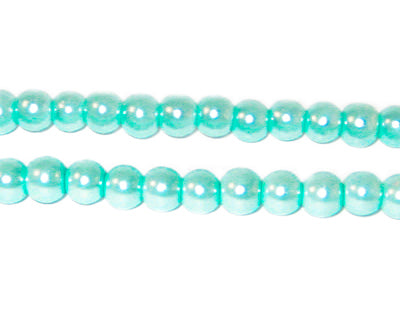 4mm Sea Foam Glass Pearl Beads