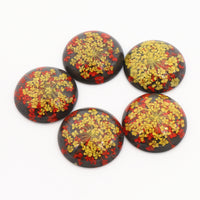 25mm Dried Flower Resin Centerpieces Red, Yellow, & Black