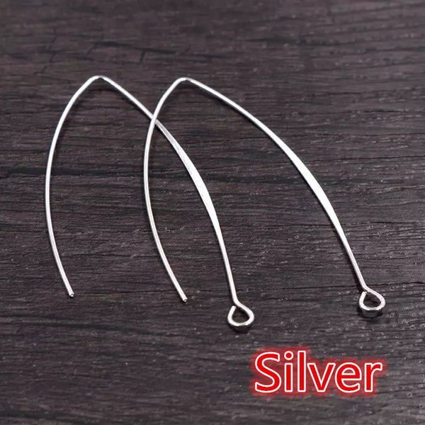 Silver Colored French V-shaped Earring Hooks : 5 Pairs