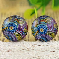 25mm Paisley Glass Cabochons