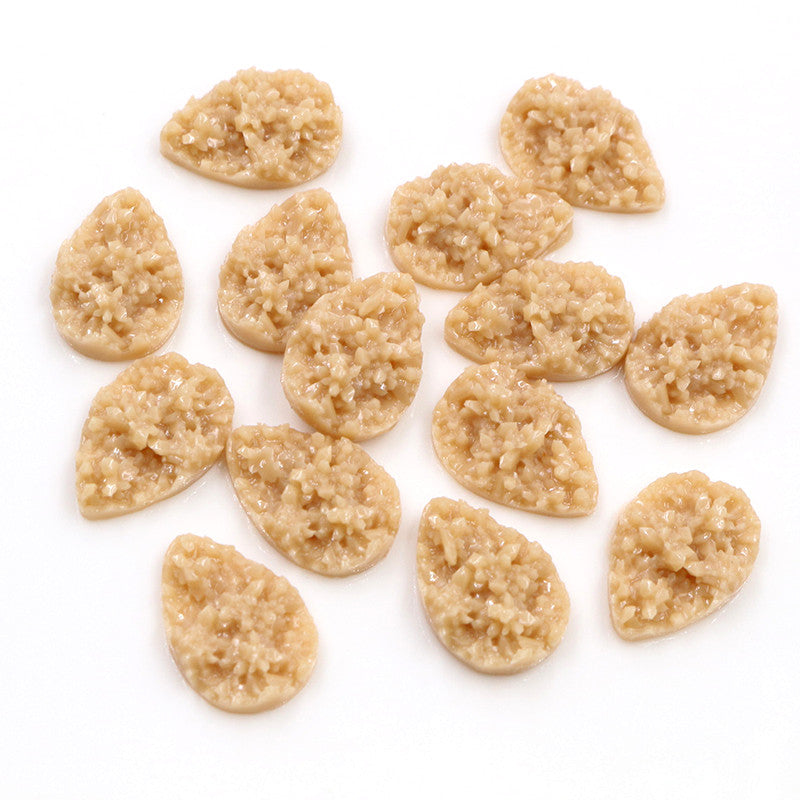 13x18mm Faux Druzy Teardrop Centerpieces Sand