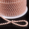 Silver & Peach Pearl Banding SS6