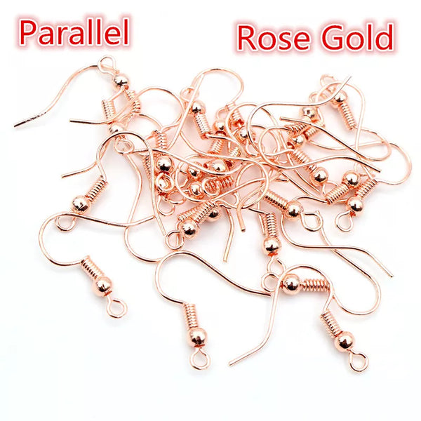 Rose Gold Color French Hooks : 5 Pairs