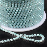 Silver & Baby Blue Pearl Banding SS6