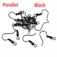 Black Color French Hooks : 5 Pairs
