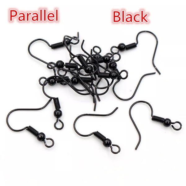 Black Color French Hooks : 5 Pairs