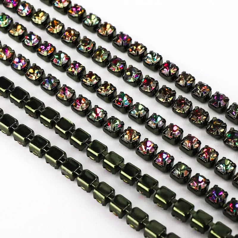 All Dark Iridescent SS8 Banding 1 Yard