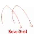 Rose Gold Colored French V-shaped Earring Hooks : 5 Pairs