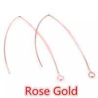 Rose Gold Colored French V-shaped Earring Hooks : 5 Pairs